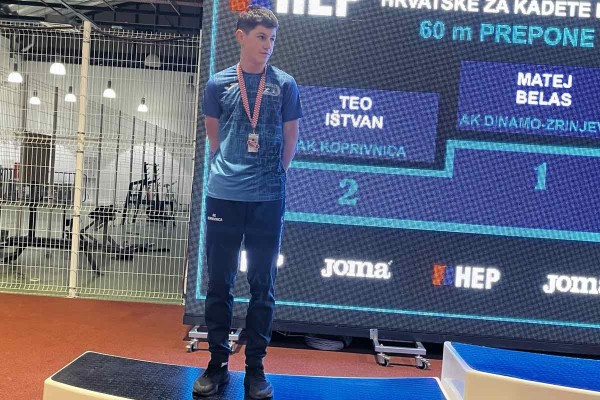 Teo Ištvan srebrni na Prvenstvu Hrvatske u dvorani za kadete